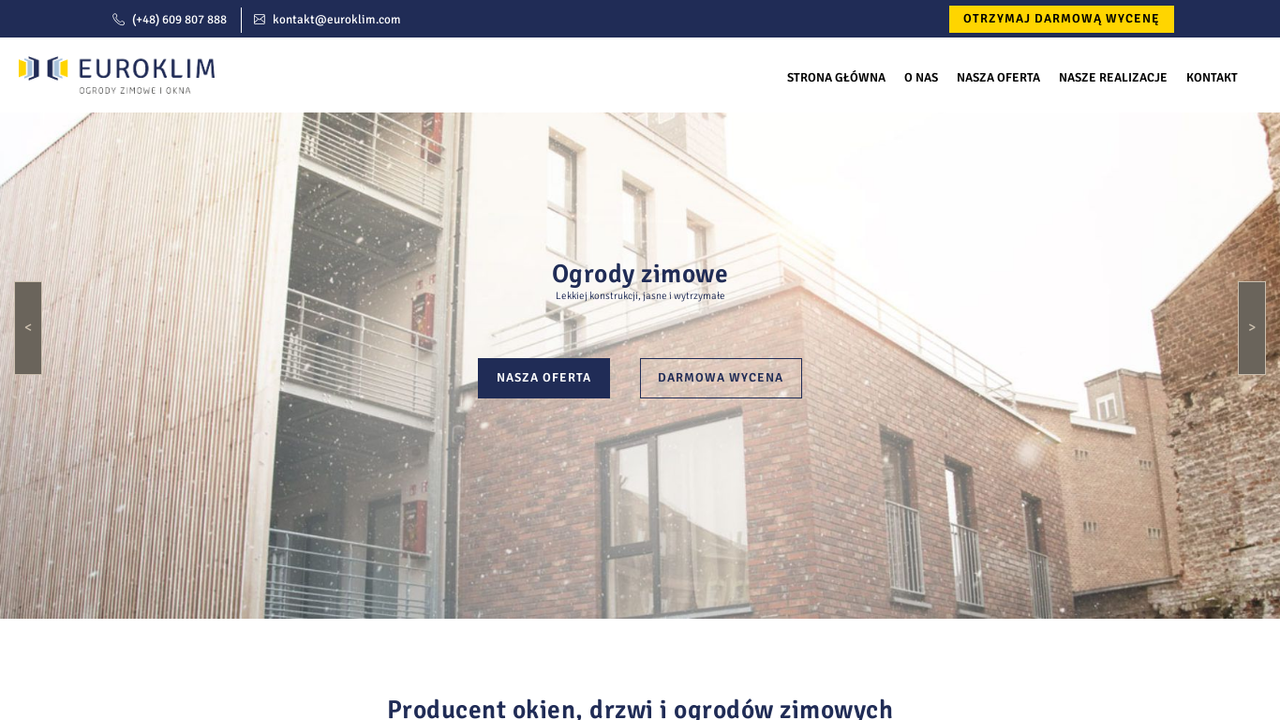 Ogrody zimowe producent - Euroklim cover