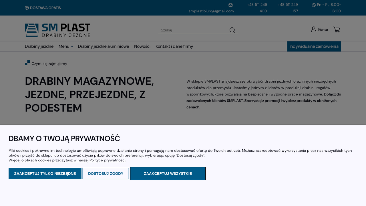 Drabiny magazynowe, jezdne | Sklep internetowy Smplast cover