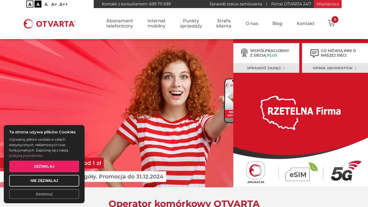 Operator komórkowy OTVARTA cover