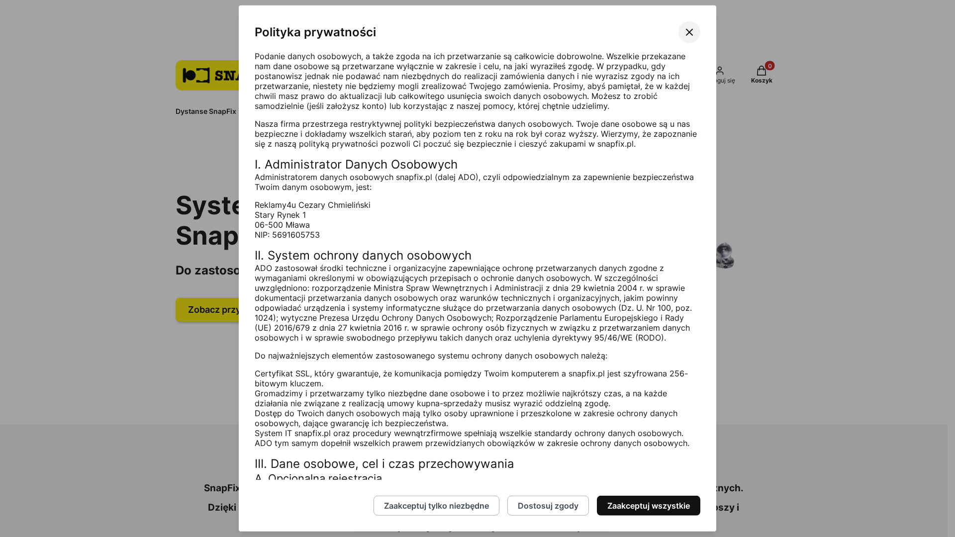 SnapFix Dystanse montażowe cover